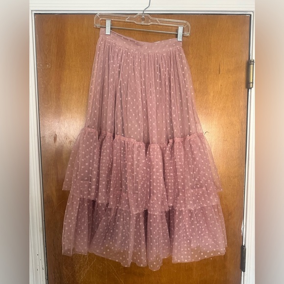 JOYFOLIE MIA JOLIE light Pink Mauve Tulle Skirt Girl’s Size 8 Maxi - Picture 1 of 9